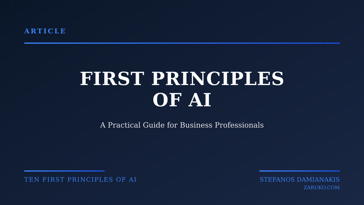 First Principles of AI