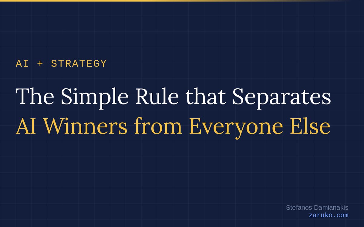 The Simple Rule that Separates AI Winners from Everyone Else